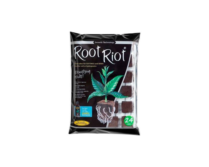 Growth Technology Root Riot® Trays – Organische Anzuchtwürfel für Stecklinge & Samen, 24er & 77er Trays