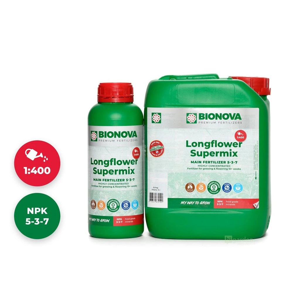 BioNova Longflower Supermix 1L, 5L & 20L – Basisdünger für Blühpflanzen
