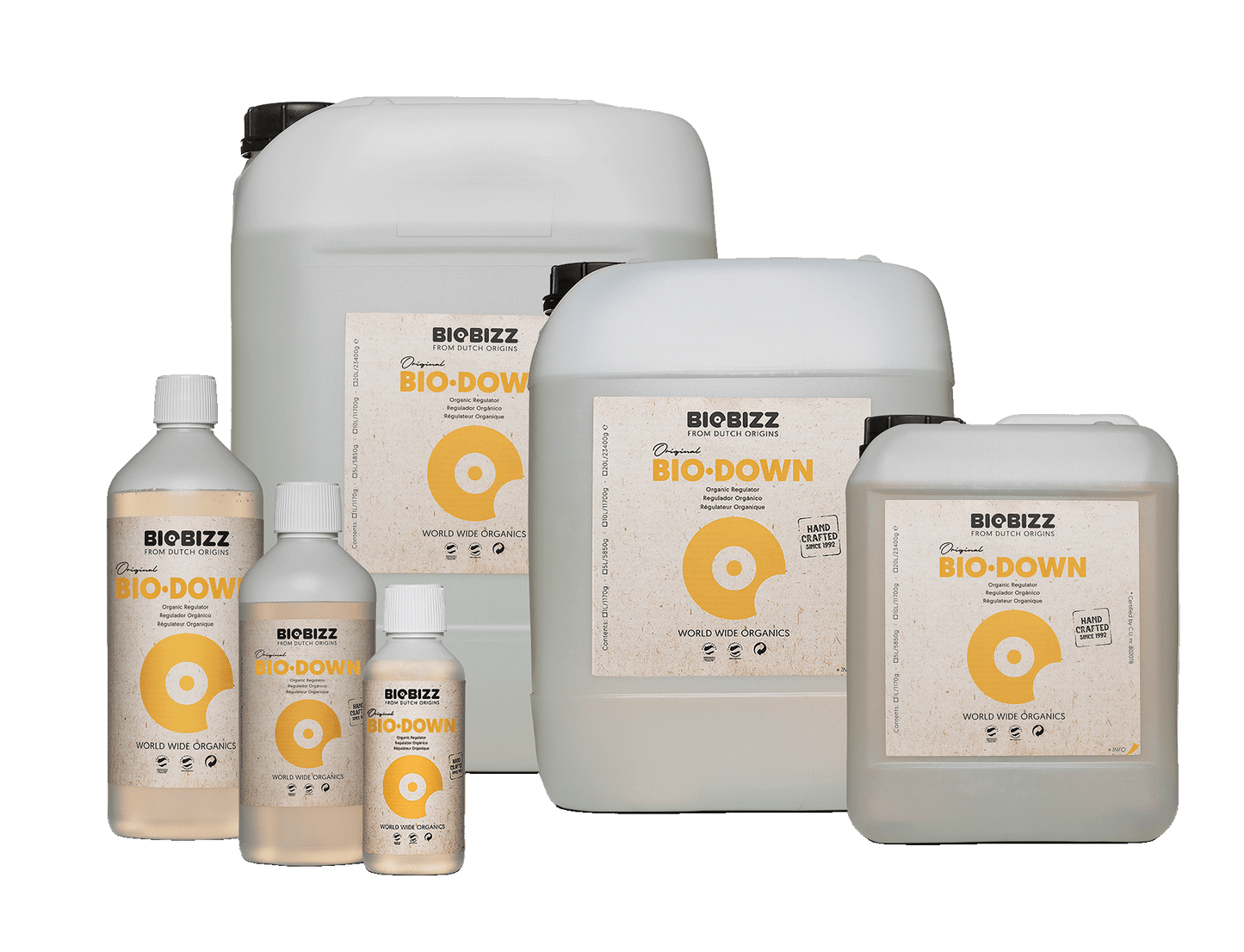 Biobizz Bio-Down pH- – Organischer pH-Regulator für optimale Nährstoffaufnahme, verschiedene Größen