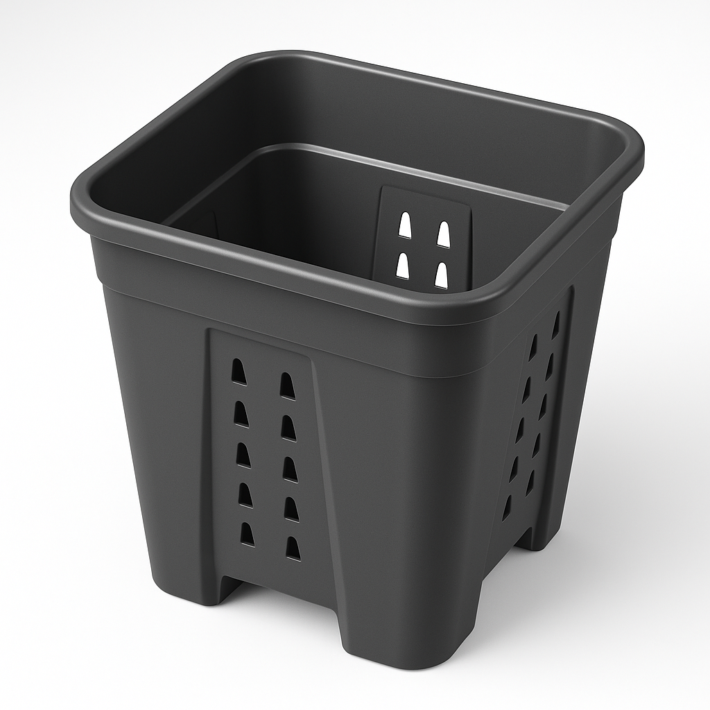 Vierkanttopf mit Luftlöchern verschiedene Größen