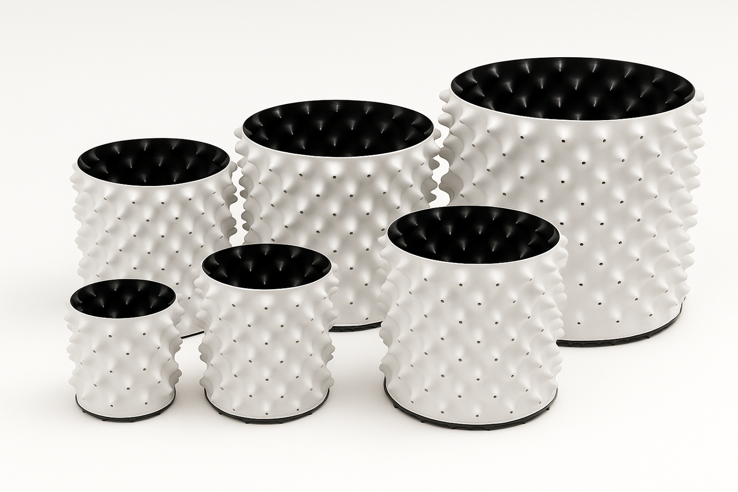 RootPlus Runder Blumentopf mit Löchern, verschiedene Größen