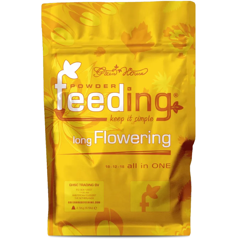 Green House Feeding – Long Flowering: Präzise Ernährung für lang blühende Sorten, verschiedene Größen