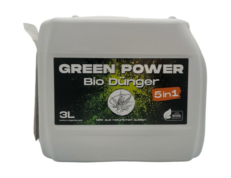 S&R Green Power - 5-in-1 Biodünger – Vollorganischer Kraftstoff für deine Pflanzen - verschiedene Größen