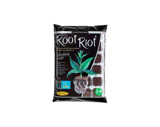 Growth Technology Root Riot® Trays – Organische Anzuchtwürfel für Stecklinge & Samen, 24er & 77er Trays