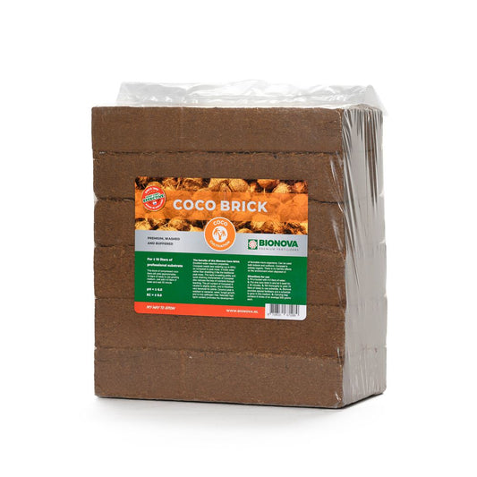 - Bio Nova Kokosblock 10L – kompakter Kokosziegel
- Aufgequollener Kokosblock ergibt ca. 10L Substrat
- Bio Nova Kokos Substrat für Erde & Hydroponik
