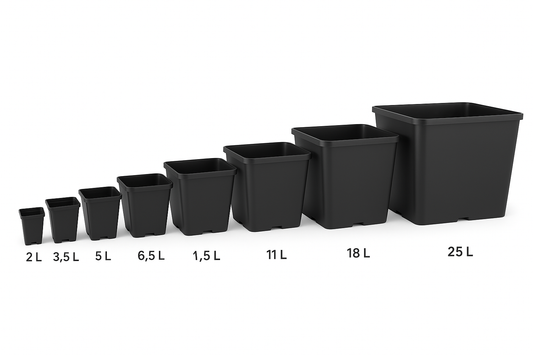 Topf viereckig mit verstärktem Rand 2L-30L