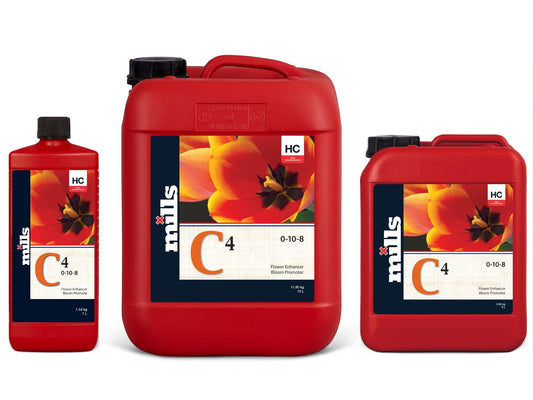 Mills C4 High Concentrate (HC) – Hochleistungs-Blütebooster für explosive Erträge, verschiedene Größen