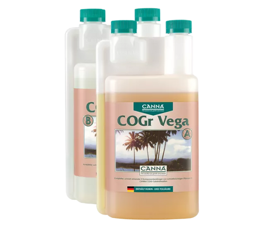 Canna COGR Vega A + B – Nährstoffpower für die Wachstumsphase auf COGR-Matten